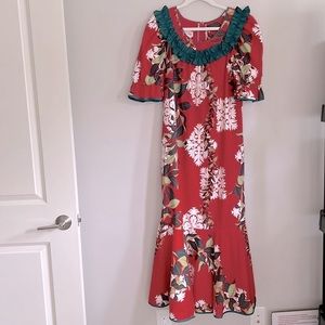 🌺Hawaiian Ilima Lei Mu’umu’u, Size M, Scarlet